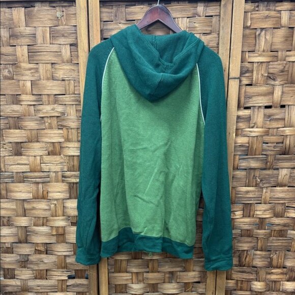 Green Hooded Men's Sweater - Picture 4 of 4